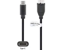 OneOne 0,3m USB C naar Micro USB 3.0 kabel. 5 Gbps Micro USB B datakabel. Stevig snoer past op Externe harde schijf van Seagate, LaCie, Toshiba, Verbatim, Transcend, Adata, Buffalo, WD Elements / Western Digital