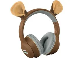 KIDYWOLF KIDYEARS Casque Enfant Ours – 85dB, Bluetooth & Jack, Pliable, Oreilles Magnétiques, 4+