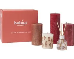 Bolsius - Set de Bougies rustiques - Set de Geur - Épices d'hiver