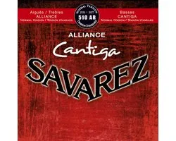 Jeu de cordes Savarez 510-AR classique, fibre composite KF, basses Cantiga, tension normale