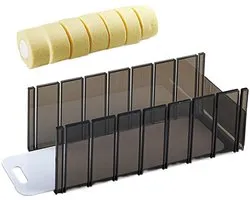 Cake Roll Cutter Professionnel, Coupe-Guide d'Épaisseur Ajustable, Slicer Food Grade Précision, Outils de Division Cake Roll d'Épaisseur Guide 10,83 x 4,33 x 3,94 " pour Dessert Shop, Home
