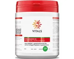 Vitals Collageen-VS - 250 gram poeder. Met VERISOL®, geoptimaliseerde Bioactive Collagen Peptides voor een mooie huid, haar en nagels.