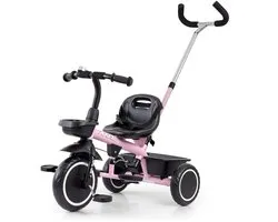 Milly Mally Axel kinderdriewieler met duwstang roze - Driewieler