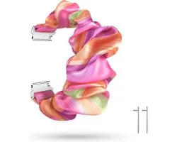 Strap-it Scrunchie Strap - Convient pour Xiaomi Amazfit Bip / Bip Lite / Bip S / Bip U Pro / GTS 1-2-3-4 / GTR 42mm - Coloré