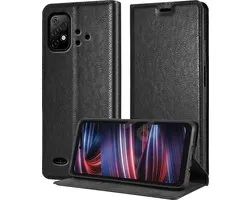 Étui Cadorabo compatible avec Umidigi Bison GT2 4G / 5G / GT2 PRO en BLACK NIGHT - Étui de protection avec fermeture magnétique, fonction support et poche pour cartes