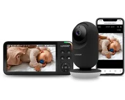 LUVION® Supreme Connect 3 Black – Babyphone avec Caméra et Application – Avec et Sans Wifi – Premium Baby Monitor