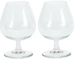 Excellent Houseware Cognac glazen - 8x stuks - glas - 350 ml - likeur glazen