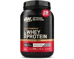 Optimum Nutrition Gold Standard 100% Whey Protein - Poudre de protéines - Shake protéiné / Shake protéiné - Saveur biscuits et crème - 908 grammes (30 shakes) - 1 pot