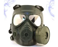 Airsoft Masker - Full Face - Met Bril - Helm - Paintball - Tactical Helm - Groen - 1 Filter