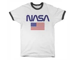 NASA Heren Tshirt -2XL- Old Glory Wit