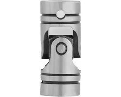 Joint universel pivotant - Connecteur de moteur d'accouplement d'arbre - Transmission de force de rotation - Acier 40CR durable - Trou de 12 mm - Argent