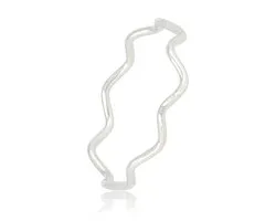 My Bendel - Zilverkleurige Wave Aanschuifring - Zilverkleurige Wave Aanschuifring - Speelse Stainless Steel Ring - met Luxe Cadeauverpakking | Sieraden Voor Dames | Maat 16.00 Mm / Maat 50
