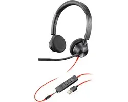 HP Poly Blackwire 3325-M Microsoft Teams Certified USB-A + 3.5mm Stereo Headset