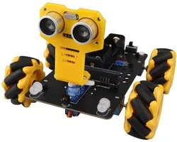 aladdien - Mecanum Robotic Car Kit - Educatieve Robot - Met Ultrasonic Sensor - Voor BBC Micro:bit V2 - Programmeren - Robotica - Geschikt voor Educ...