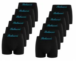 Boxers Belucci pour garçons – Sans couture – Lot de 12 – Noir - Taille 122/134