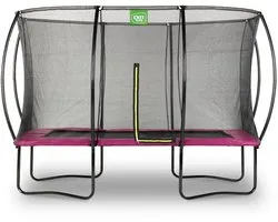EXIT Silhouette Trampoline 244x366cm - Op Poten - Rechthoekig - Trampoline Buiten - Voor Kinderen - Roze
