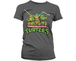 Teenage Mutant Ninja Turtles Dames Tshirt -XL- Turtles Distressed Group Grijs