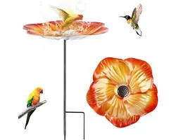1 Vogelbad - 24 × 50 cm - Voederbak - Vorstbestendig - Gebruiksvriendelijk - Multifunctioneel - Tuinvriendelijk - Goud