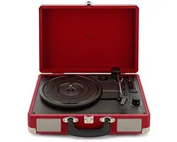 AVCOM Suitcase Turntable with Bluetooth, Red