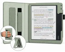 Hoes geschikt voor Kobo Libra Colour – Book Case met Handgreep & Kickstand – Auto/Wake – Groen