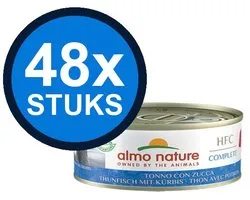 48x Almo Nature HFC - Kattenvoer Natvoer Blik - Complete Graanvrij - Tonijn & Pompoen - 70g