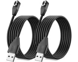 2 Câbles de recharge magnétiques - Compatibles avec les séries AfterShokz Aeropex et OPENRUN - 1 mètre, Zwart