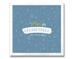 Maan Amsterdam Opgroeiboek - 1 tot 4 jaar - baby kind dagboek - invulboek kindertijd - Blauw