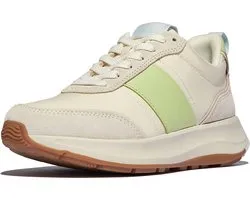 FitFlop F-Mode Flow Sneaker - Nylon & Suede Mix GROEN - Maat 40