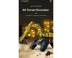 MOLD KING 17018 Technique La pelle tout terrain motorisée App & Rc est compatible avec la célèbre marque.