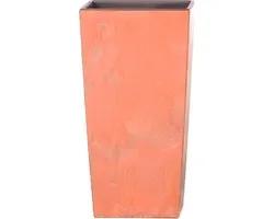Pot de fleur haut 91,5 l ProsPlust Urbi Square Effect Plastic avec rangement en terre cuite