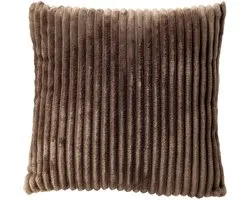 Dutch Decor MART sierkussen ribfluweel 45x45 taupe