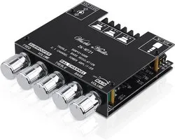 Amplificateur Hifi Bluetooth 2.1 Canaux 50W+50W+100W Classe D Mini Stéréo Audio Amplificateur avec Entrée BT AUX pour Haut-parleur Passif