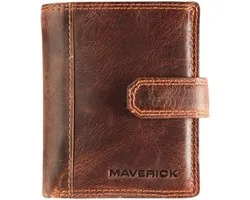 Maverick the original - pasjeshouder - RFID - volnerf rundsleder - bruin