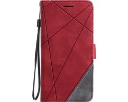Hoesje geschikt voor Google Pixel 6A - Bookcase - Pasjeshouder - Portemonnee - Patroon - Kunstleer - Rood