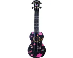 Soprano ukelele - Mahalo MA1 - Art Series - Hart motief - Met draagtas