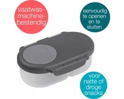 b.box Boîte à collations | Mini boîte bento avec 2 compartiments étanches | Idéal pour les tout-petits, déjeuners et Snacks pour les Enfants | Pour un fruit Heel | Sans BPA