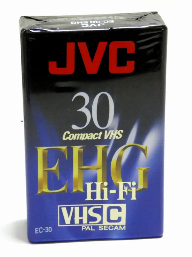 JVC Compact Vhs C Pal Secam Cassette K7 Video EC-30 Ehg Camescope Neuf Scelle