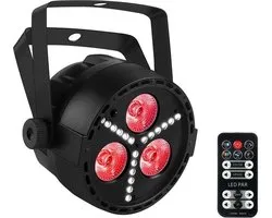 Ibiza Light - MINI PAR LED RGBW 4-EN-1 AVEC STROBE LED SMD Compact, DMX contrôlé PAR pro