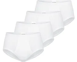 Schiesser Heren sportslip met opening 4 pack Original Classics fijnrib