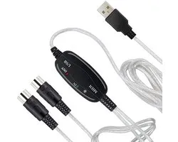 USB-A naar DIN 5-pins MIDI Kabel Adapter - MIDI USB Interface - 2m