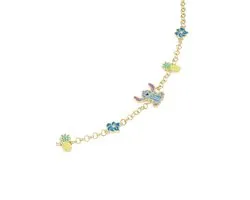 Disney Stitch Pineapple & Flower Gold Plated Bracelet