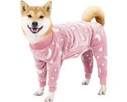 Pull pour chien, pull chaud pour chien, col roulé, veste polaire, convient aux chiens et chats de petite, moyenne et grande taille, rose XS