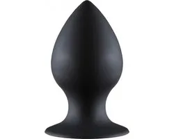 Lola Toys - BackDoor Black Edition - Thick Anal Plug - Dikke grote ronde buttplug met zuignap - Anaalplug - M - 9.5cm x 4.7cm - Zwart