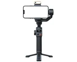 Hohem iSteady M6 Kit – Telefoon Gimbal - Premium gimbal met lampje & AI-sensor – iSteady 7.0 stabilisatie en diverse assen – Gezichts- en objecttracking – Inclusief tripod en opbergcase — Batterij gaat 18 uur mee – Zwart - Smartphone - Stabilisator