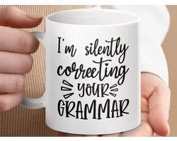 Mug, Grammar Correcting Mug, Funny Mug, Gift for Teacher, Novelty Coffee Mug, Sarcastic Mug, Language Lover Gift, Editor Gift, Writer Mug