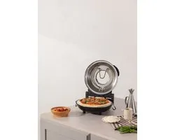 CREATE PIZZA MAKER - Elektrische Stenen Pizzaoven - Regelbare Thermostaat - Campings en Caravans - Ø31 cm - Zwart