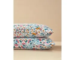 English Home Charming Lines- 2 Kussenslopen - Mix Match - Easy Iron - Pillow Case - 2 stuks - 50x70 cm - Kleurrijk