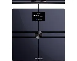 Withings BodyFit - Slimme Weegschaal - 6-Zone Lichaamssamenstelling, Vetpercentage, Spiermassa, Visceraal Vet, Hartslag, Vasculaire Leeftijd, Tot 8 Gebruikers