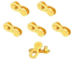 5 Pairs 11 Speed Bicycle Chain Connection, Bicycle Chain Missing Link, Reusable Bicycle Chain Quick Release (Gold) - ShopVlot