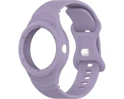 Siliconen bandje met case - geschikt voor Google Pixel Watch 4 (41mm) / Pixel Watch 3 (41mm) / Pixel Watch 2 / Pixel Watch - lila